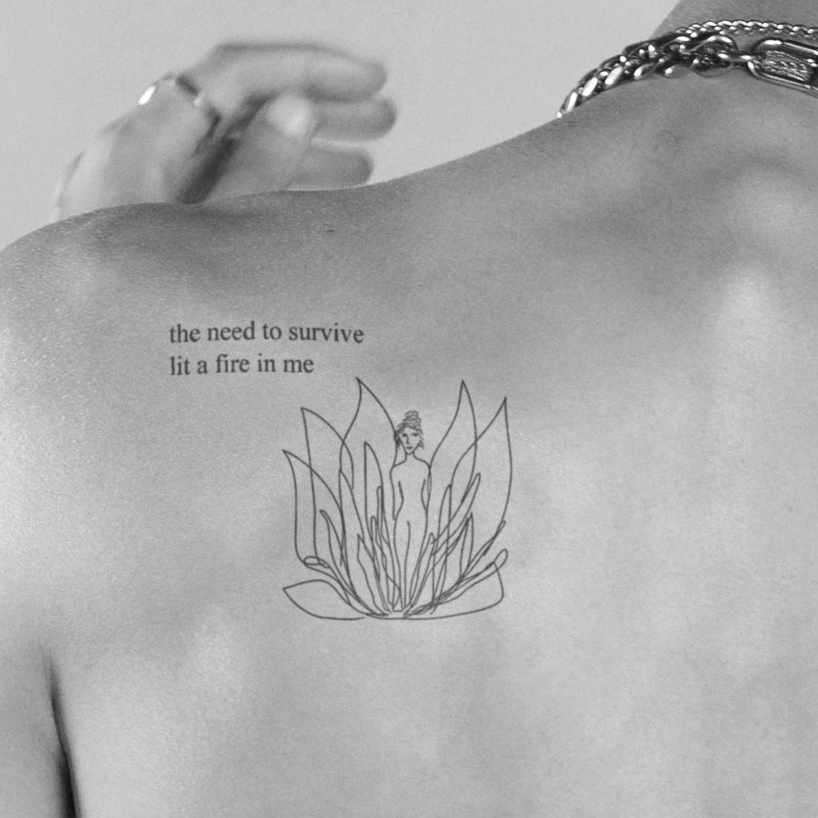 'need to survive' Tattoo Set Rupi Kaur