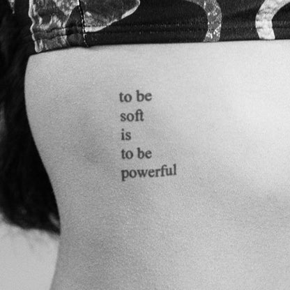 'to be soft' Tattoo