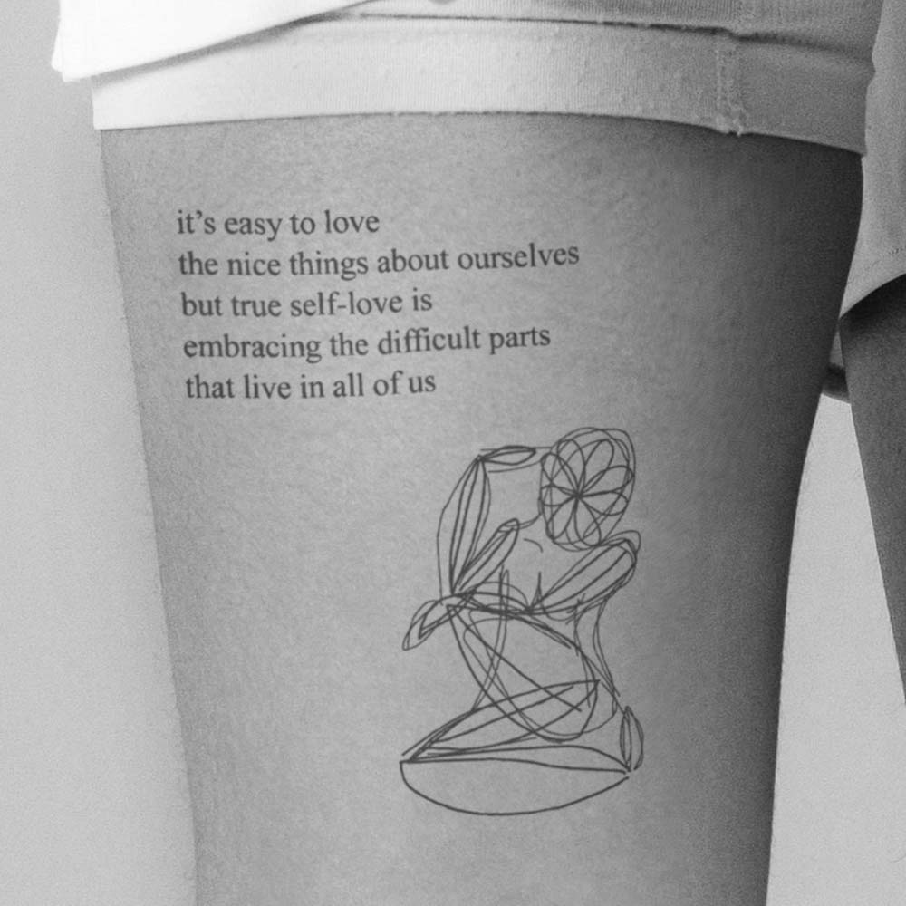 'true self-love' Tattoo Set