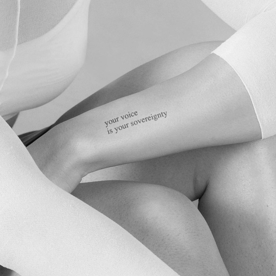 'your sovereignty' Tattoo