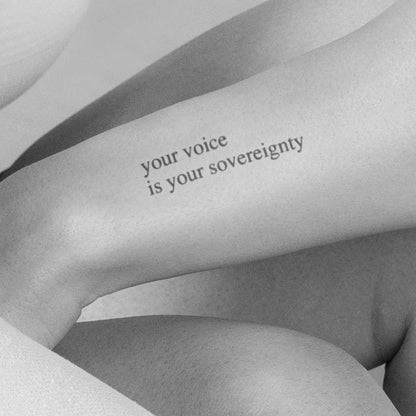 'your sovereignty' Tattoo